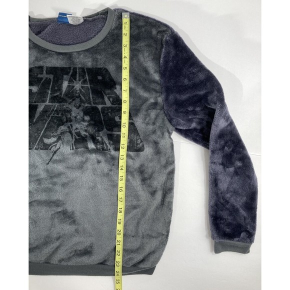 Star Wars Women's Gray Pullover Long Sleeve Crew Neck Soft Fleece Size L (11-13) - Picture 3 of 12